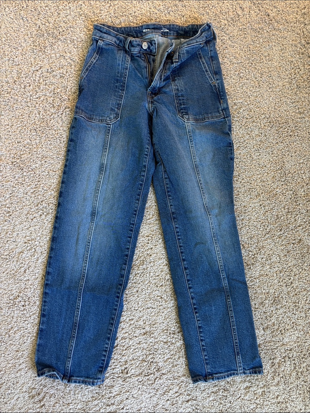Old Navy Blue Women's Straight Leg Jeans